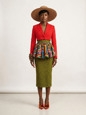 Divine Ankara Tulle A-Line Skirt