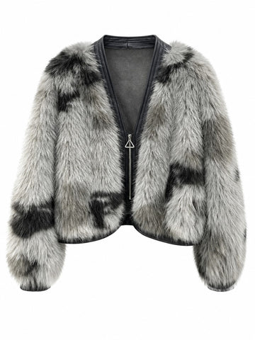 Fierce Faux Fur Cropped Jacket