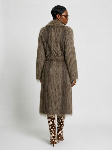 Confident Faux Fur Shaggy Coat