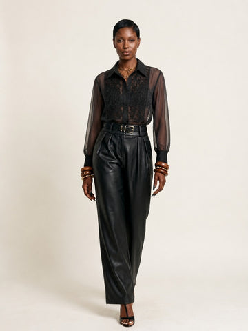 Elegant Beaded Chiffon Blouse