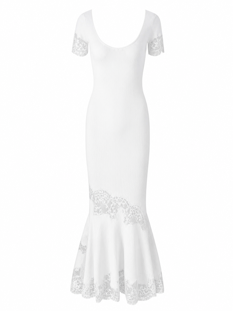 Divine Lace Patchwork Mermaid Dress