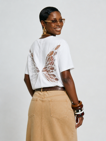 Free Spirit Butterfly Cutout Top