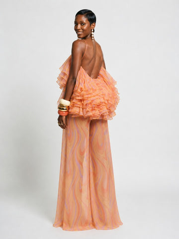 Free Spirit Printed Ruffle Maxi Dress
