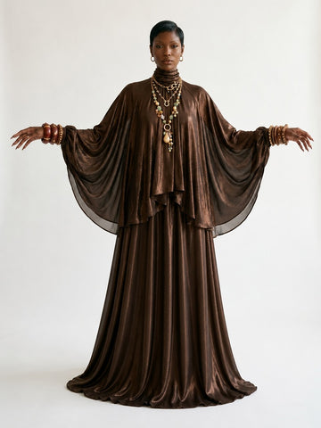 Radiant Shimmer Two-Piece Maxi Set