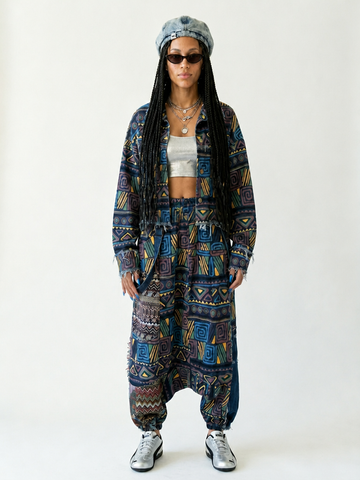 Wild Heart Printed Denim Set