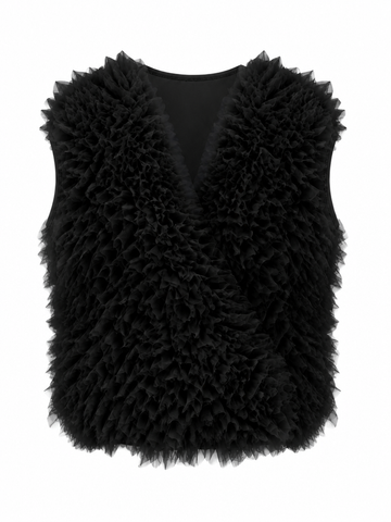 Vibrant Pleated Mesh Tank Top