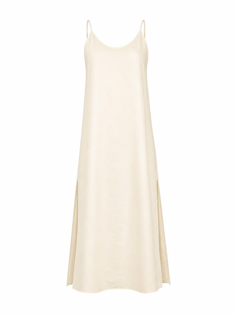 Wanderlust White V-Neck Maxi Dress