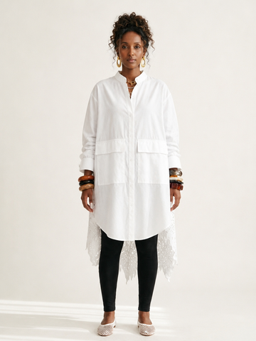 Free Spirit Lace Asymmetrical Blouse