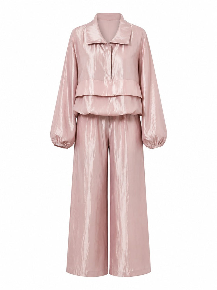 Elegant Satin Loose Loungewear Set