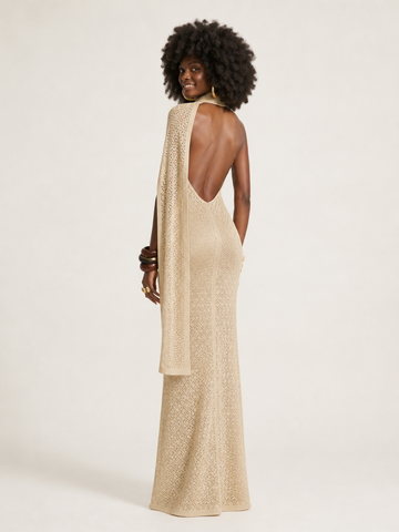 Fierce Patterned Sheer Maxi Dress
