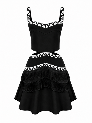 Daring Tassel Bandage Mini Dress