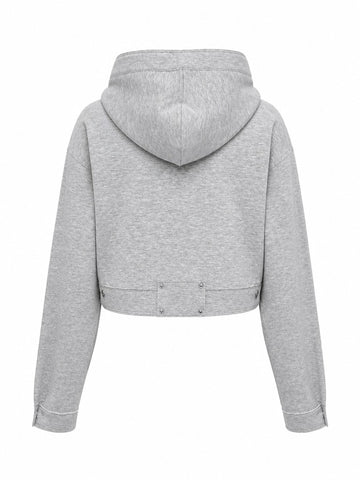 Audacious Buckle Cropped Hoodie