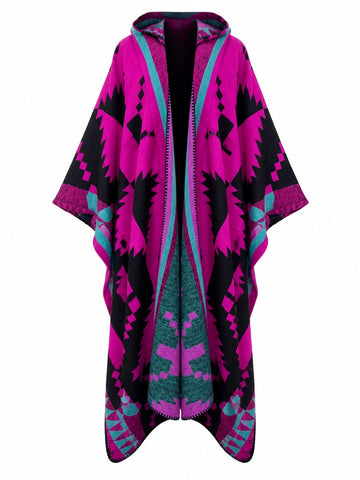 Wanderlust Geometric Hooded Kaftan