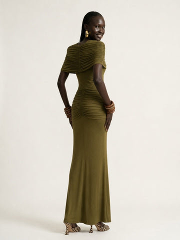 Radiant Pleated Mermaid Maxi Dress