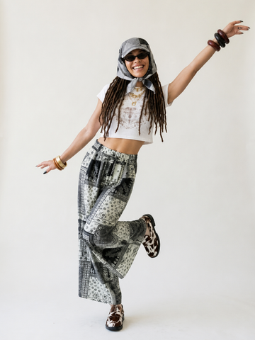 Free Spirit Printed Wide Leg Pants