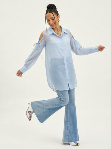 Free Spirit Sheer Oversized Shirt