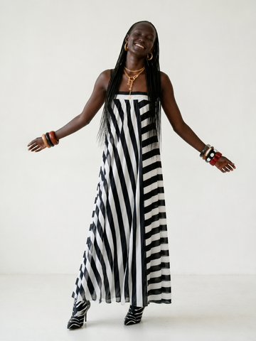 Sovereign Striped Slip Maxi Dress