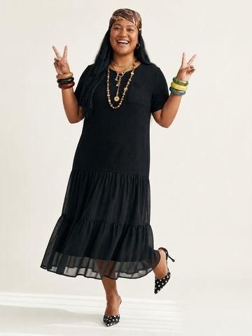 Liberated Patchwork Flowy Maxi Dress