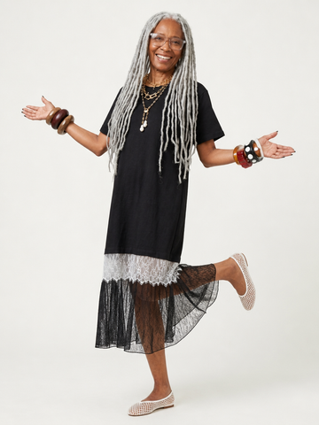Boundless Lace Panel Maxi Dress