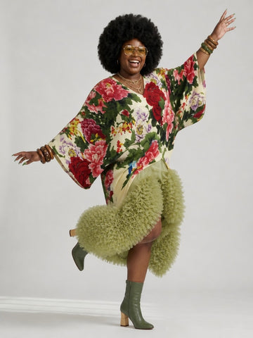 Adventurous Pleated Ruffled Kaftan