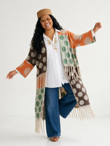 Wanderlust Tassel Geometric Cardigan