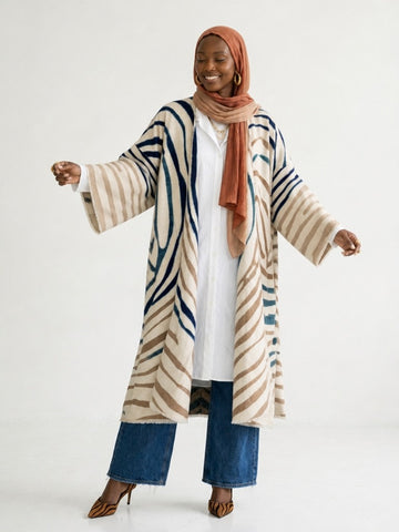 Wild Heart Geometric Print Kimono
