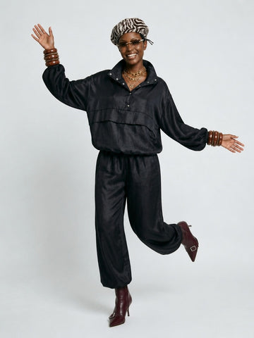 Elegant Satin Loose Loungewear Set