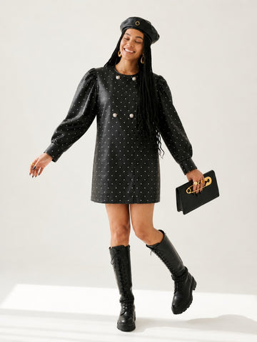 Audacious Dot PU Leather Jacket