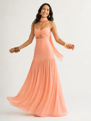 Radiant Ruched Maxi Dress