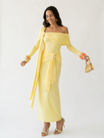 Worthy Spliced Bandage Maxi Dress