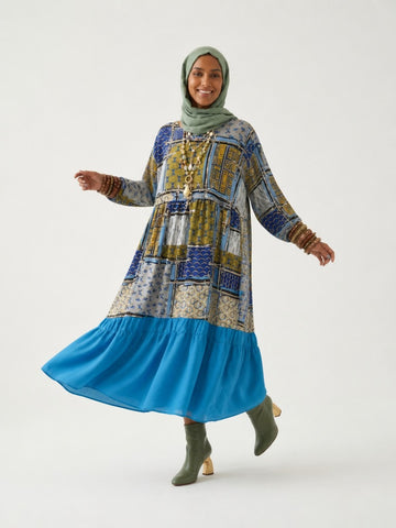 Wanderlust Patterned Midi Dress