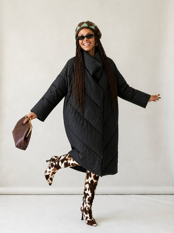 Unstoppable Black Oversized Puffer Coat