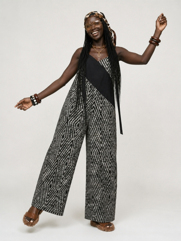 Unique Geometric Loose Jumpsuit