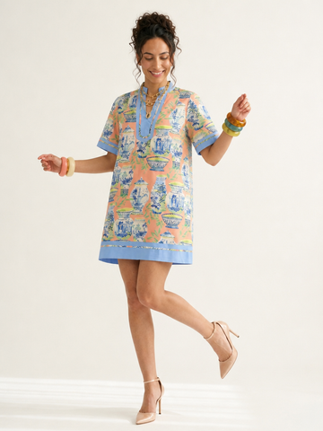 Vibrant Abstract Print Mini Dress