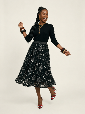 Sovereign Pleated Boho Maxi Skirt