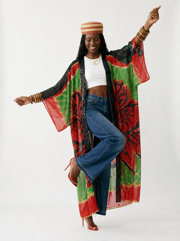 Free Spirit Printed Bohemian Kimono