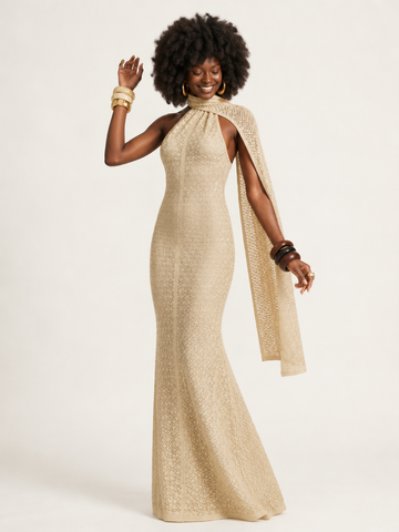 Fierce Patterned Sheer Maxi Dress