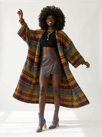 Wild Heart Plaid Oversized Kimono
