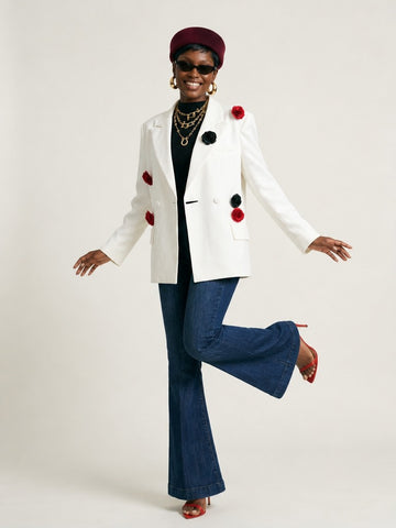 Audacious Floral Detail Blazer