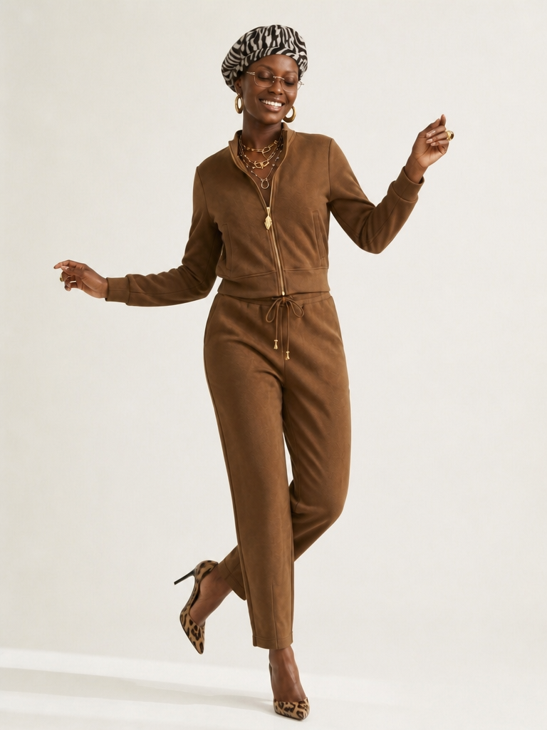 Grounded Drawstring Relaxed Two-Piece Set