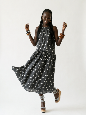Liberated Dot Embroidered Maxi Dress