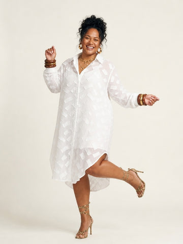 Worthy Jacquard Loose Maxi Dress