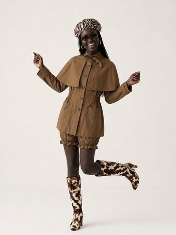 Grounded Cape Trench Coat