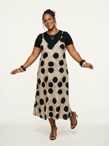Liberated Dot Print Maxi Dress