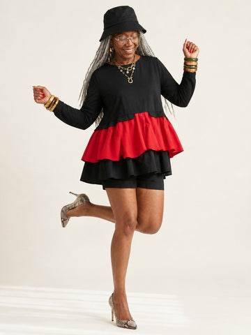Audacious Ruffled Layered T-shirt