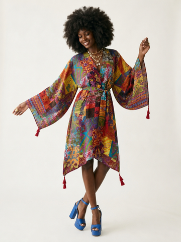 Wanderlust Bohemian Patchwork Kaftan