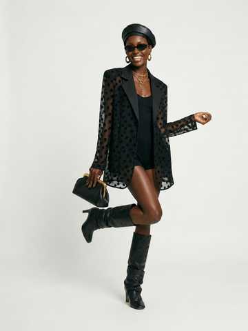 Daring Lace Patchwork Blazer