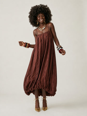 Divine Oversized Pleated Maxi Dress