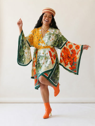 Free Spirit Floral Print Kimono