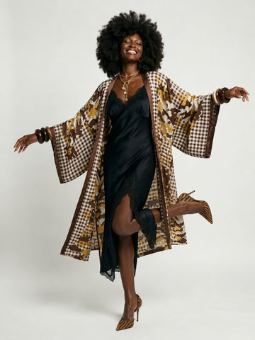 Adventurous Print Boho Kimono